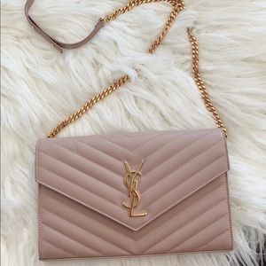 YVES SAINT LAURENT Chevron Monogram Chain …